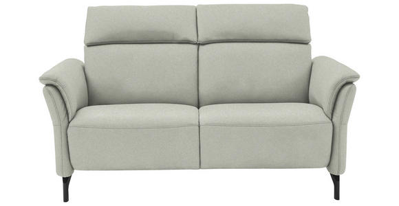 2-SITZER-SOFA  in Mikrofaser Hellgrau  - Hellgrau/Schwarz, KONVENTIONELL, Textil/Metall (178/103/95cm) - Dieter Knoll