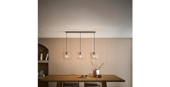 HÄNGELEUCHTE 110/25/120 cm - Sandfarben, KONVENTIONELL, Metall (110/25/120cm) - Novel