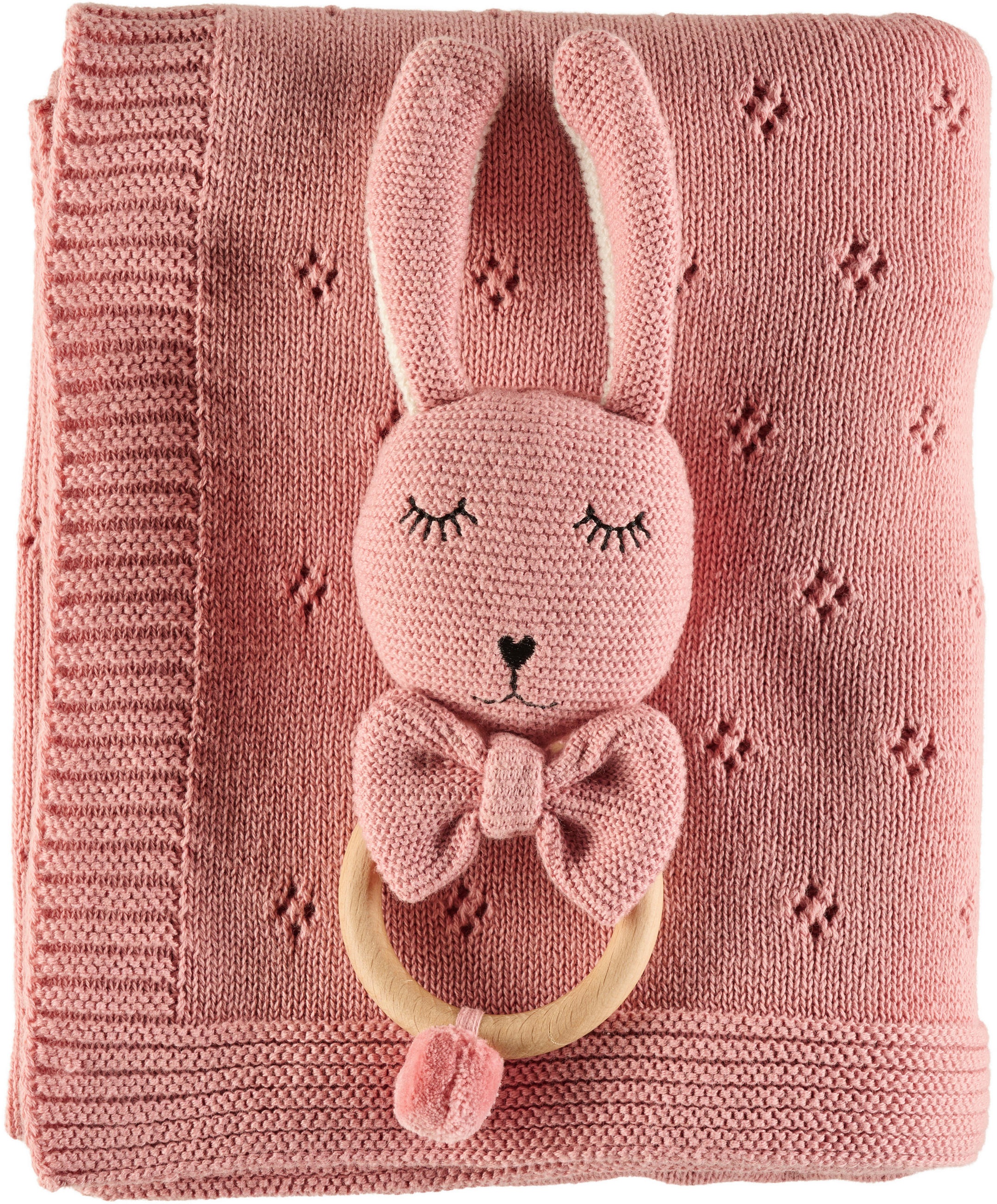 SCHMUSEDECKE PAULINE  80/100 cm  - Rosa, Basics, Holz/Textil (80/100cm) - Avelia