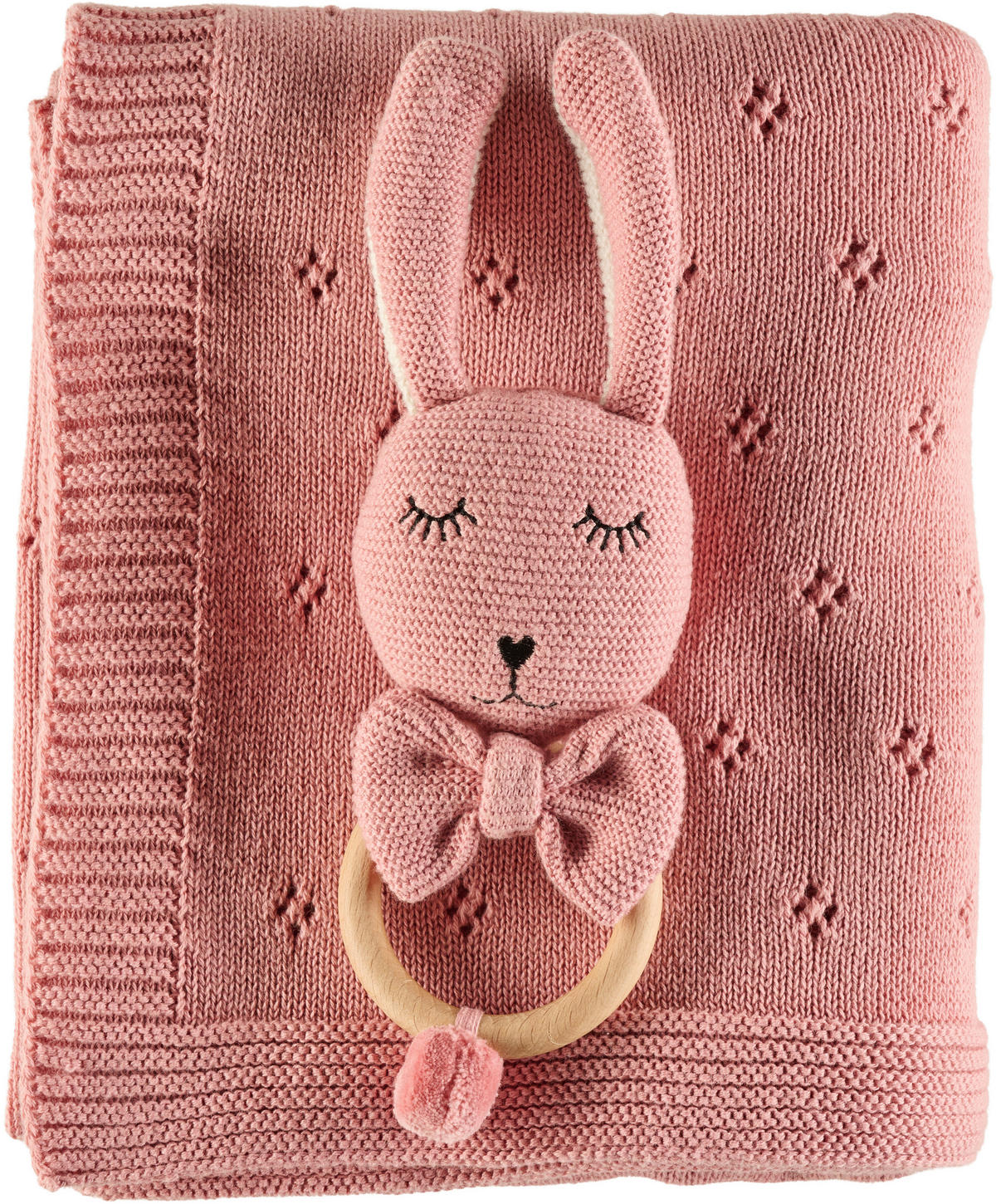 SCHMUSEDECKE PAULINE  80/100 cm  - Rosa, Basics, Holz/Textil (80/100cm) - Avelia