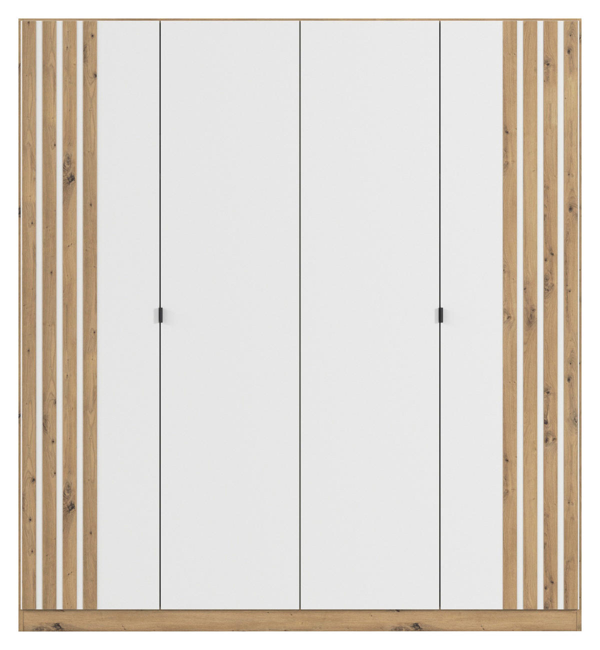 DREHTÜRENSCHRANK 181/197/54 cm,  in Weiß, Eiche Artisan,  - Weiß/Eiche Artisan, MODERN, Holzwerkstoff/Metall (181/197/54cm) - Rauch Möbel