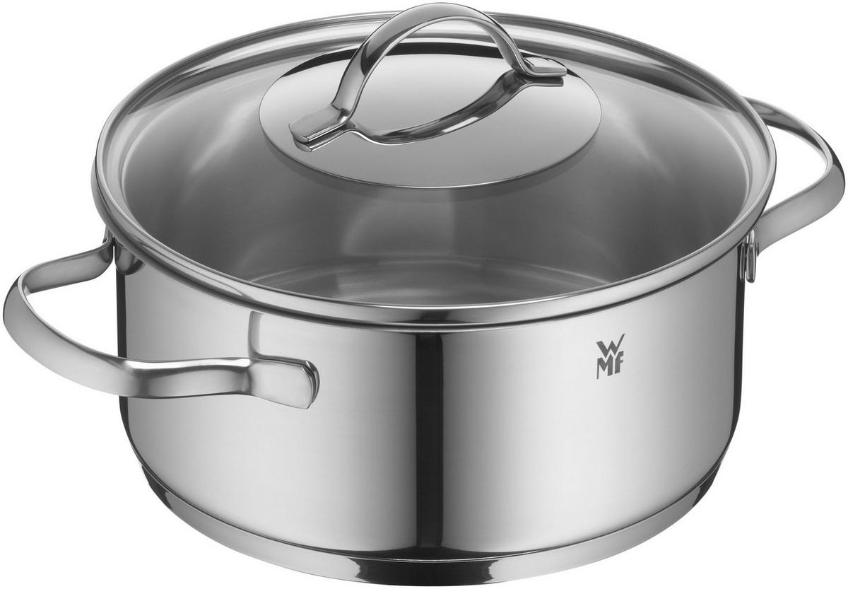 PLITKA ŠERPA  2,5 l  - prozirna/boja nerđajućeg čelika, Dizajnerski, staklo/metal (20cm) - WMF