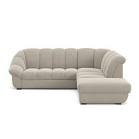 SEDEŽNA GARNITURA, šenilja bežrjava  - bežrjava/črna, Design, umetna masa/tekstil (260/88/222cm) - Welnova