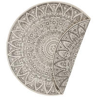 FLACHWEBETEPPICH 140 cm Nora Creme, Grau  - Creme/Grau, Design, Kunststoff (140cm)