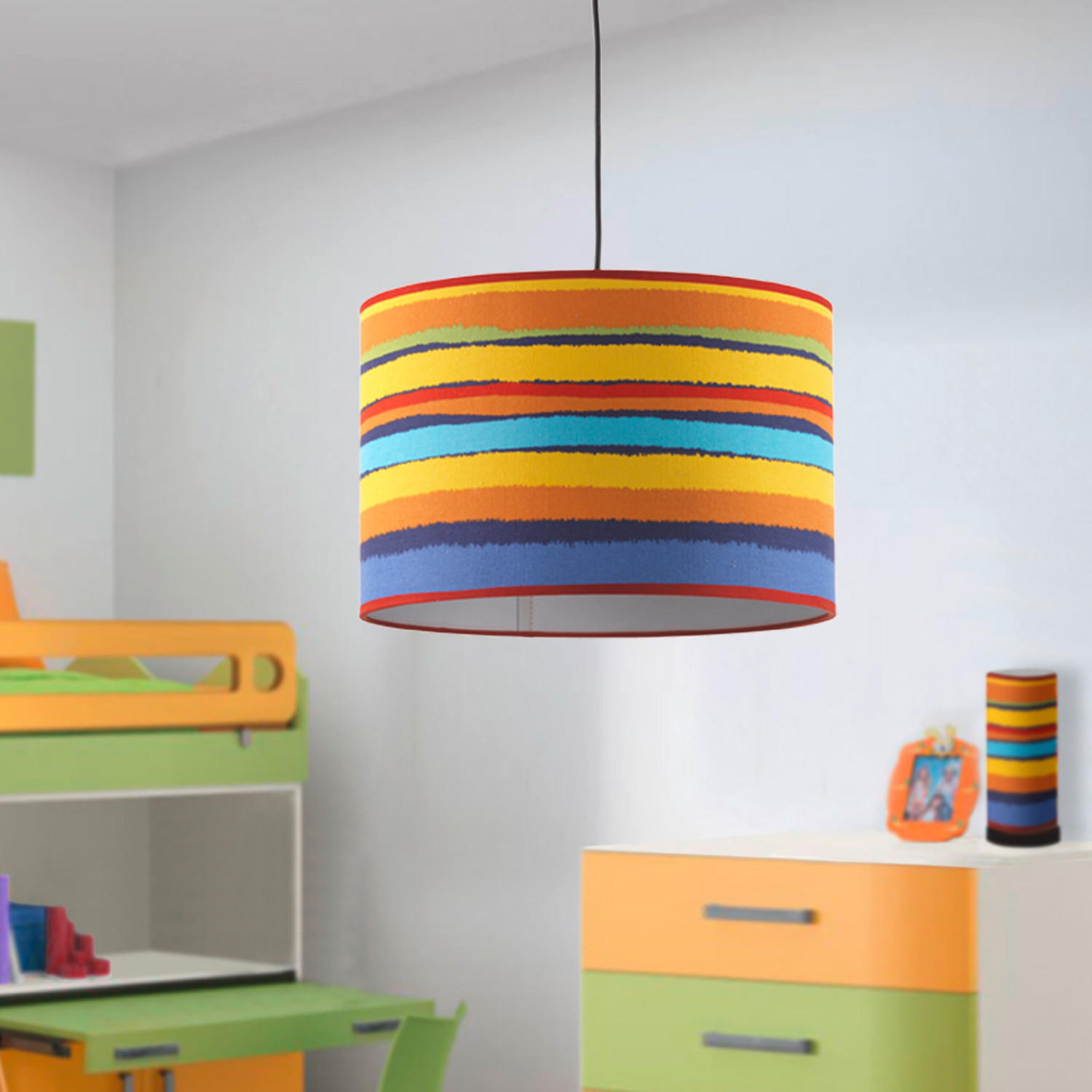 KINDERHÄNGELEUCHTE 35/130 cm   - Design, Textil/Metall (35/130cm)