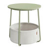 BEISTELLTISCH in Metall, Textil, Holzwerkstoff  - Weiß/Hellgrün, Trend, Holzwerkstoff/Textil (45/50/45cm) - MID.YOU
