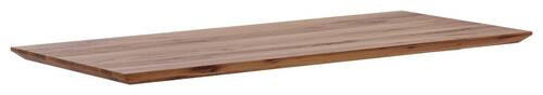 Tischplatte - Schweizer Kante 280/100/6 cm Eiche massiv Holz Braun, Eichefarben  - Eichefarben/Braun, Design, Holz (280/100/6cm) - Waldwelt