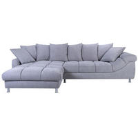 SEDEŽNA GARNITURA, mikrovlakna siva  - barve kroma/srebrne barve, Design, kovina/tekstil (228/337cm) - Carryhome