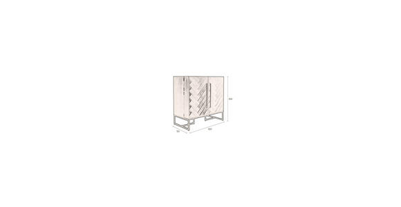BARSCHRANK in Akaziefarben - Messingfarben/Akaziefarben, KONVENTIONELL, Holz/Holzwerkstoff (100/100/50cm) - Ambia Home