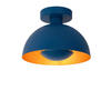 DECKENLEUCHTE SIEMON 25/19 cm   - Blau/Messingfarben, Design, Metall (25/19cm) - Lucide