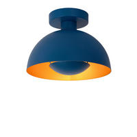 DECKENLEUCHTE SIEMON 25/19 cm   - Blau/Messingfarben, Design, Metall (25/19cm) - Lucide