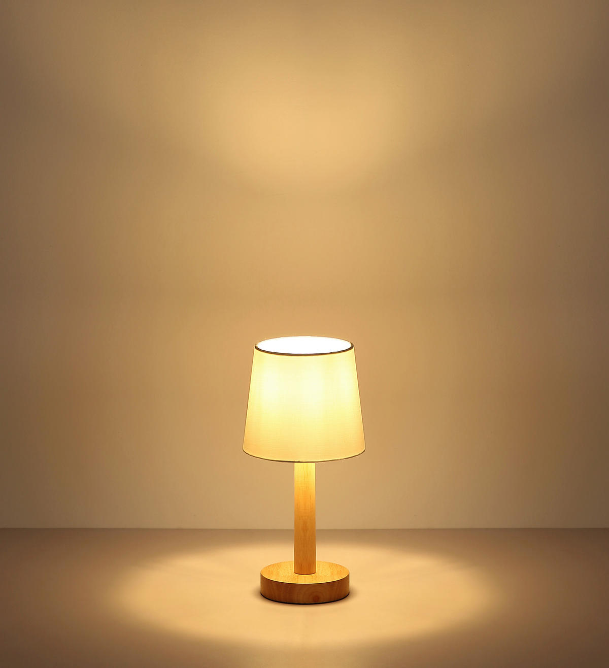 TISCHLEUCHTE Joris 15/32 cm  - Schwarz/Weiß, Design, Holz/Kunststoff (15/32cm) - Globo