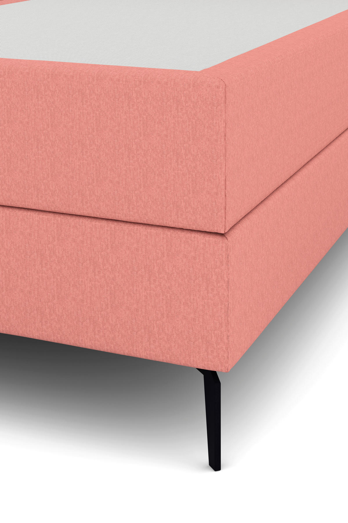 BOXSPRINGBETT 180/200 cm  in Koralle  - Koralle/Schwarz, KONVENTIONELL, Holzwerkstoff/Kunststoff (180/200cm) - Musterring