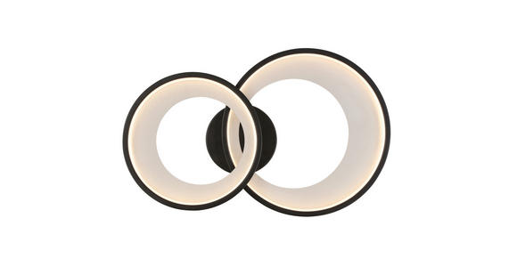 LED-DECKENLEUCHTE 55/35/8,5 cm   - Silberfarben/Schwarz, Design, Kunststoff/Metall (55/35/8,5cm) - Novel