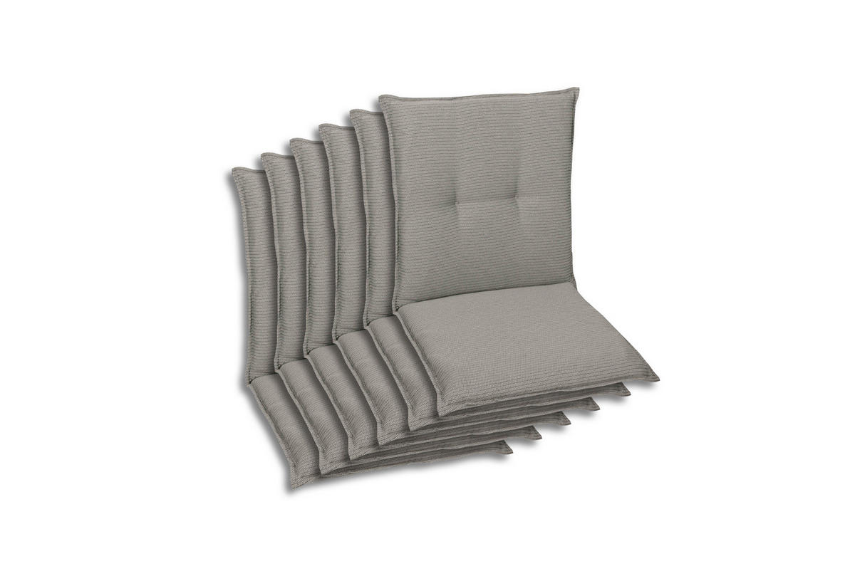 SESSELAUFLAGENSET meliert  - Grau, Basics, Textil (50/7/100cm)