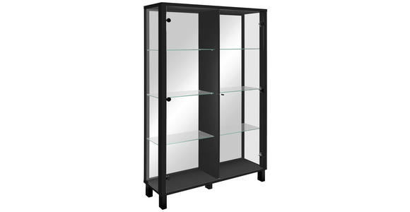 HIGHBOARD  100/150/33 cm  - Schwarz, KONVENTIONELL, Glas/Holzwerkstoff (100/150/33cm) - Carryhome