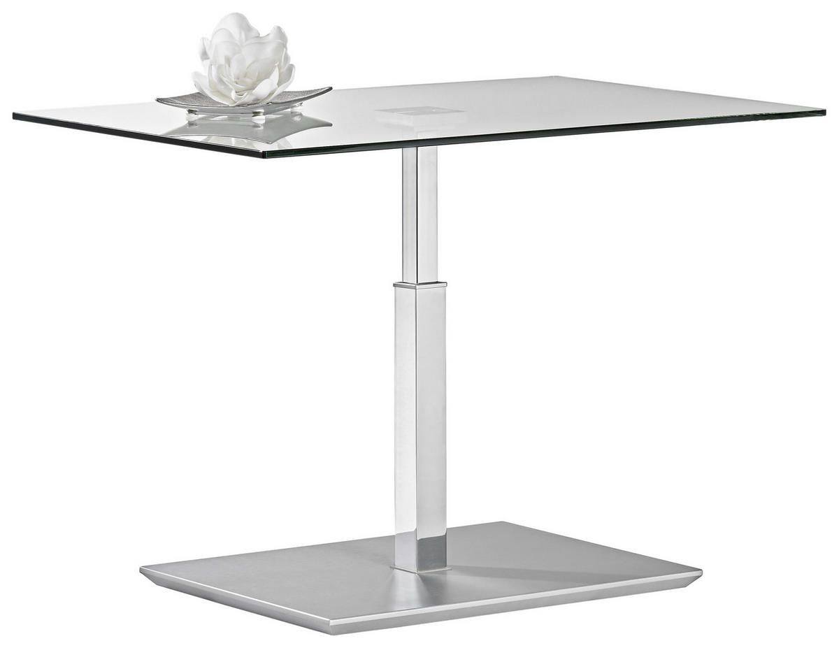 COUCHTISCH in Glas, Holzwerkstoff 90/60/44 cm  - Chromfarben, Design, Glas/Holzwerkstoff (90/60/44cm) - Venda