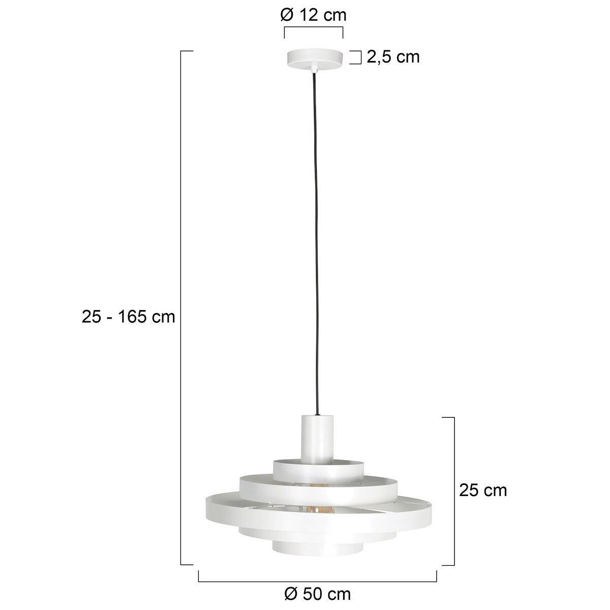 HÄNGELEUCHTE  50/160/50 cm   - Weiss, Trend, Metall (50/160/50cm)
