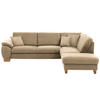 ECKSOFA in Mikrofaser Beige  - Wildeiche/Beige, Natur, Holz/Textil (286/236cm) - Voleo