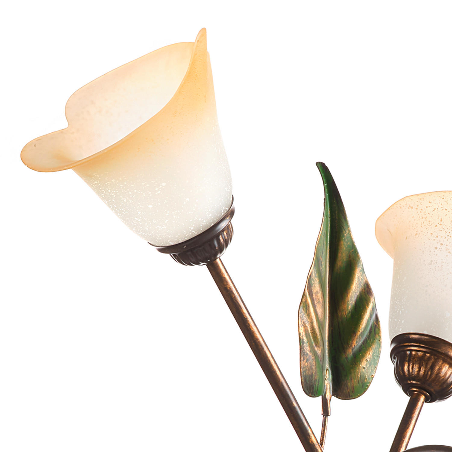 TISCHLEUCHTE 45/70 cm   - Bronzefarben/Olivgrün, Natur, Glas/Metall (45/70cm)