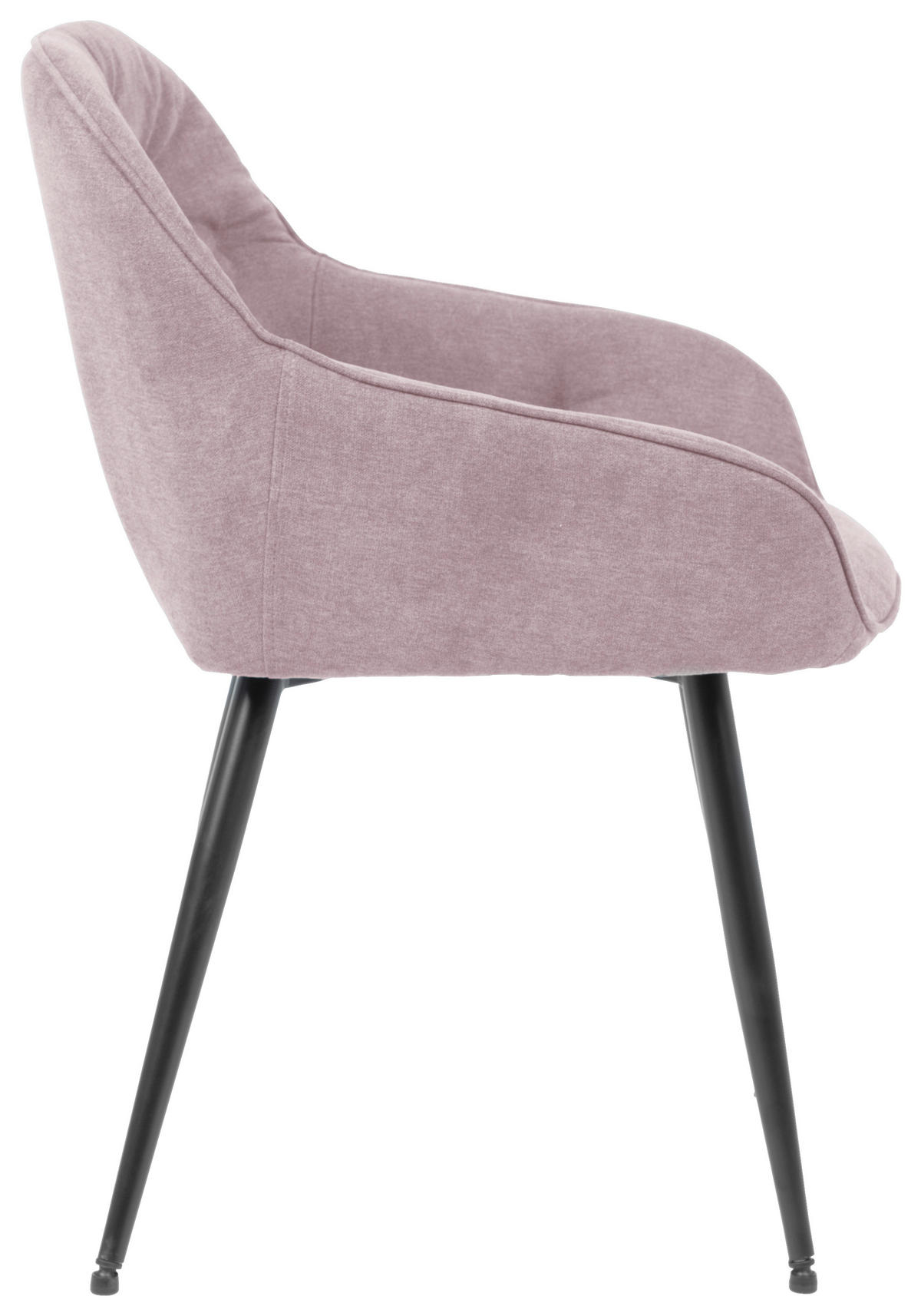 SCAUN CU BRAȚE in roz  - roz/negru, Romantik / Landhaus, metal/textil (55/80/61cm) - Livetastic