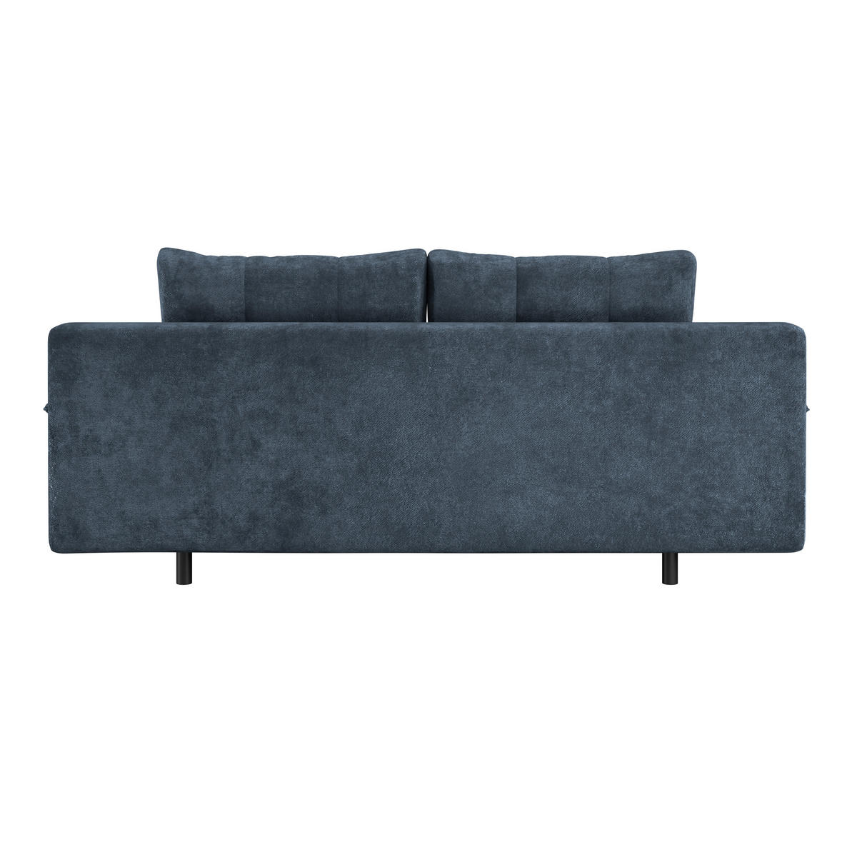 SCHLAFSOFA  mit Liegefunktion, Schlafen auf Sitzhöhe, Rücken echt Chenille Dunkelblau  - Schwarz/Dunkelblau, KONVENTIONELL, Textil/Metall (203/94/96cm) - Carryhome
