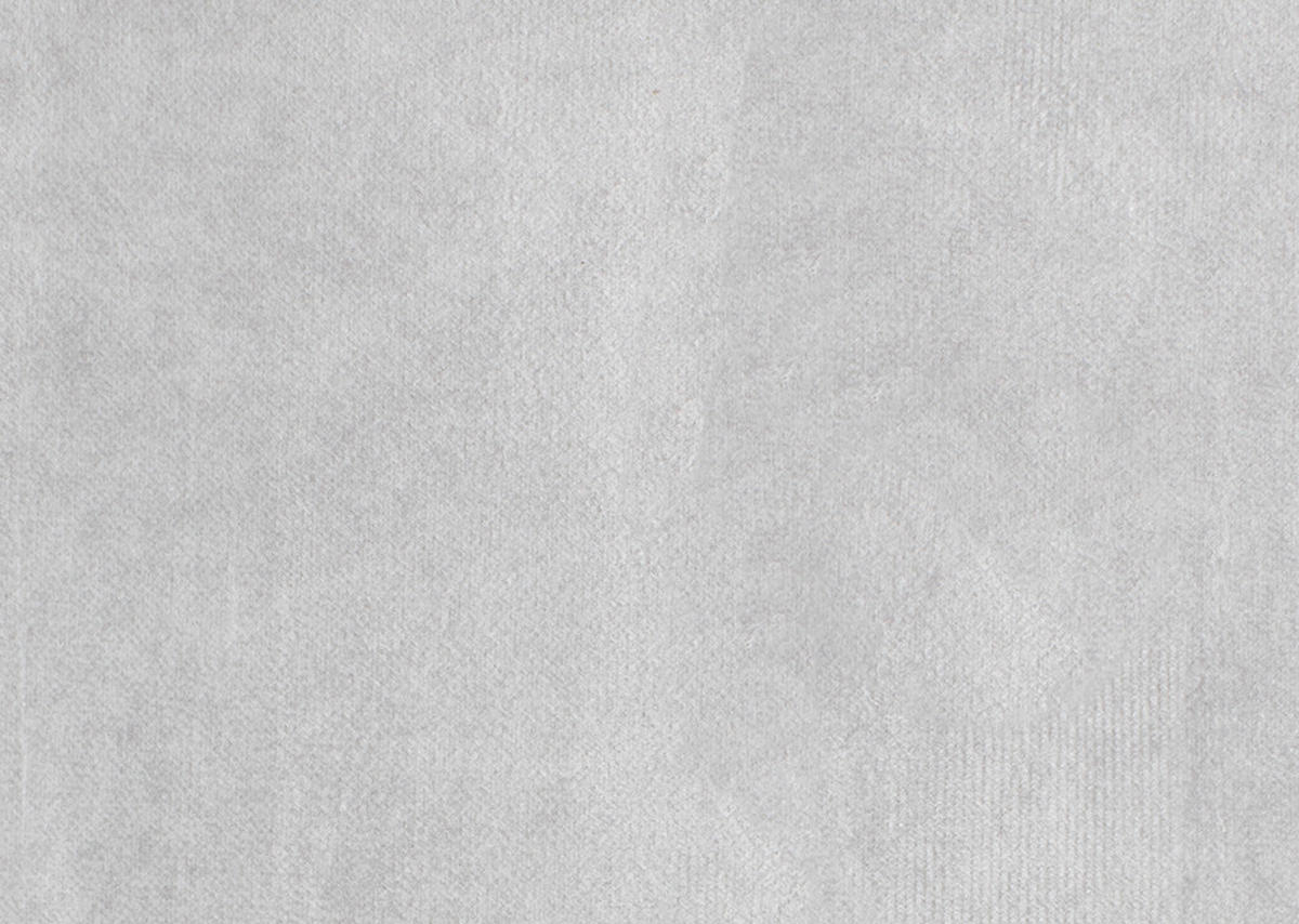 HOCKER Velours Hellgrau  - Hellgrau/Schwarz, Design, Textil/Metall (131/47/71cm) - Stylife