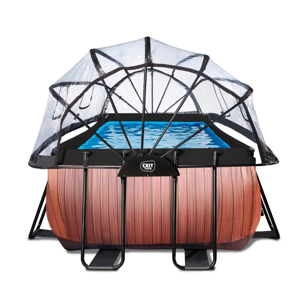 POOL-SET 540/250/100 cm  - Braun, KONVENTIONELL, Kunststoff (540/250/100cm) - EXIT Toys