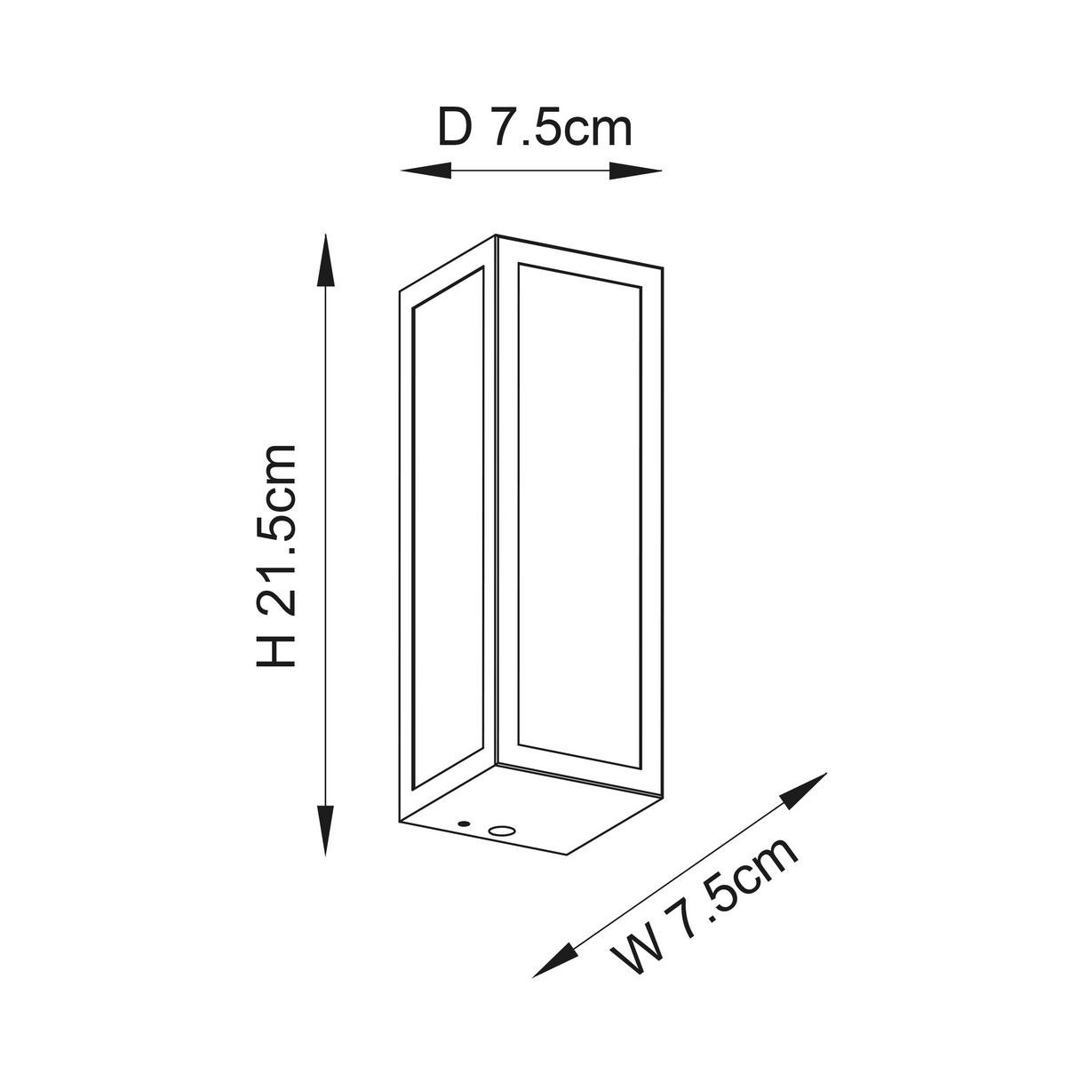 BADEZIMMER-WANDLEUCHTE 7.5/21,5 cm   - Klar/Weiß, KONVENTIONELL, Glas (7.5/21,5cm) - ENDON