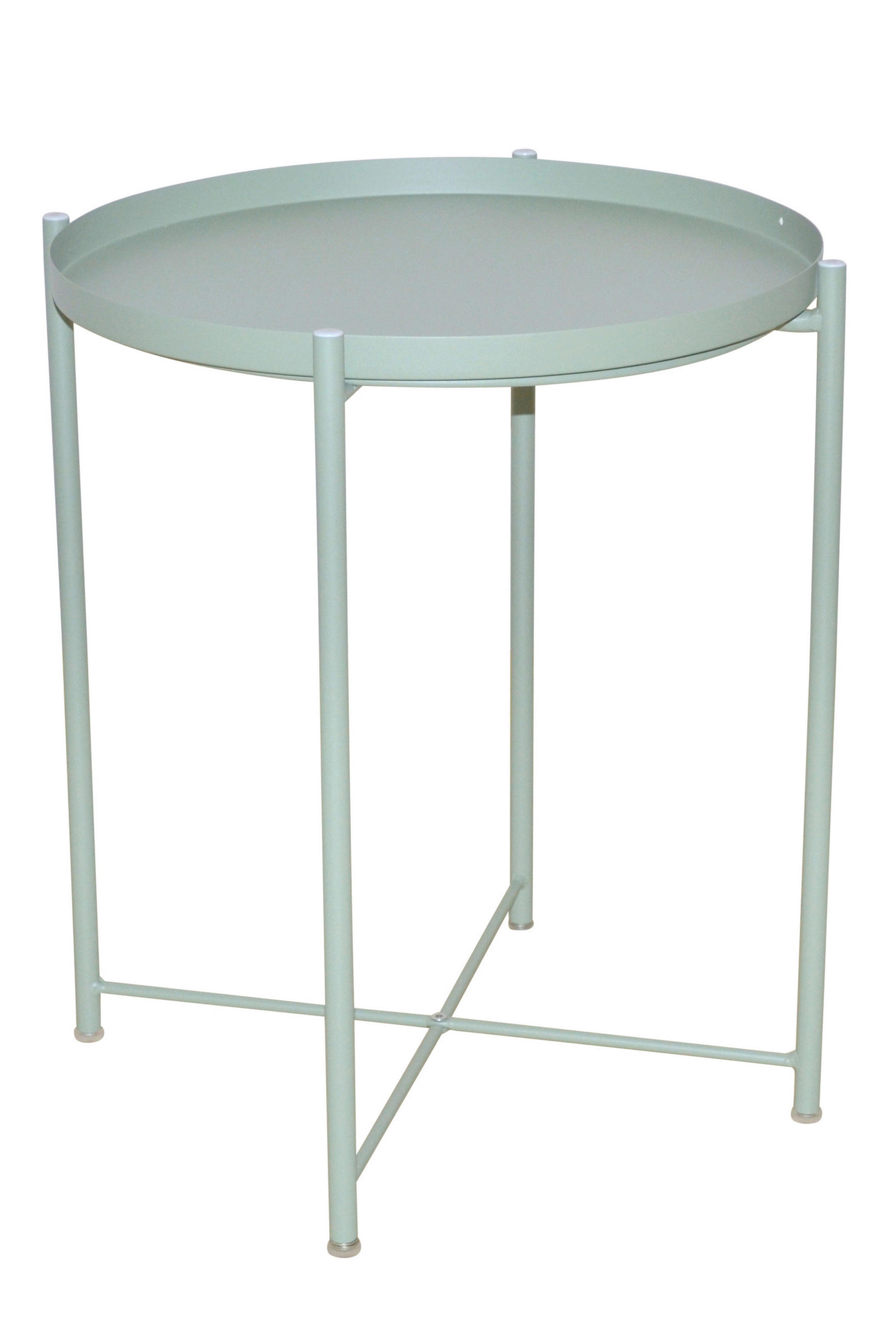 BEISTELLTISCH 47,5/47,5/53 cm Mintgrün, Pastellgrün rund  - Pastellgrün/Mintgrün, Design, Metall (47,5/47,5/53cm) - MID.YOU