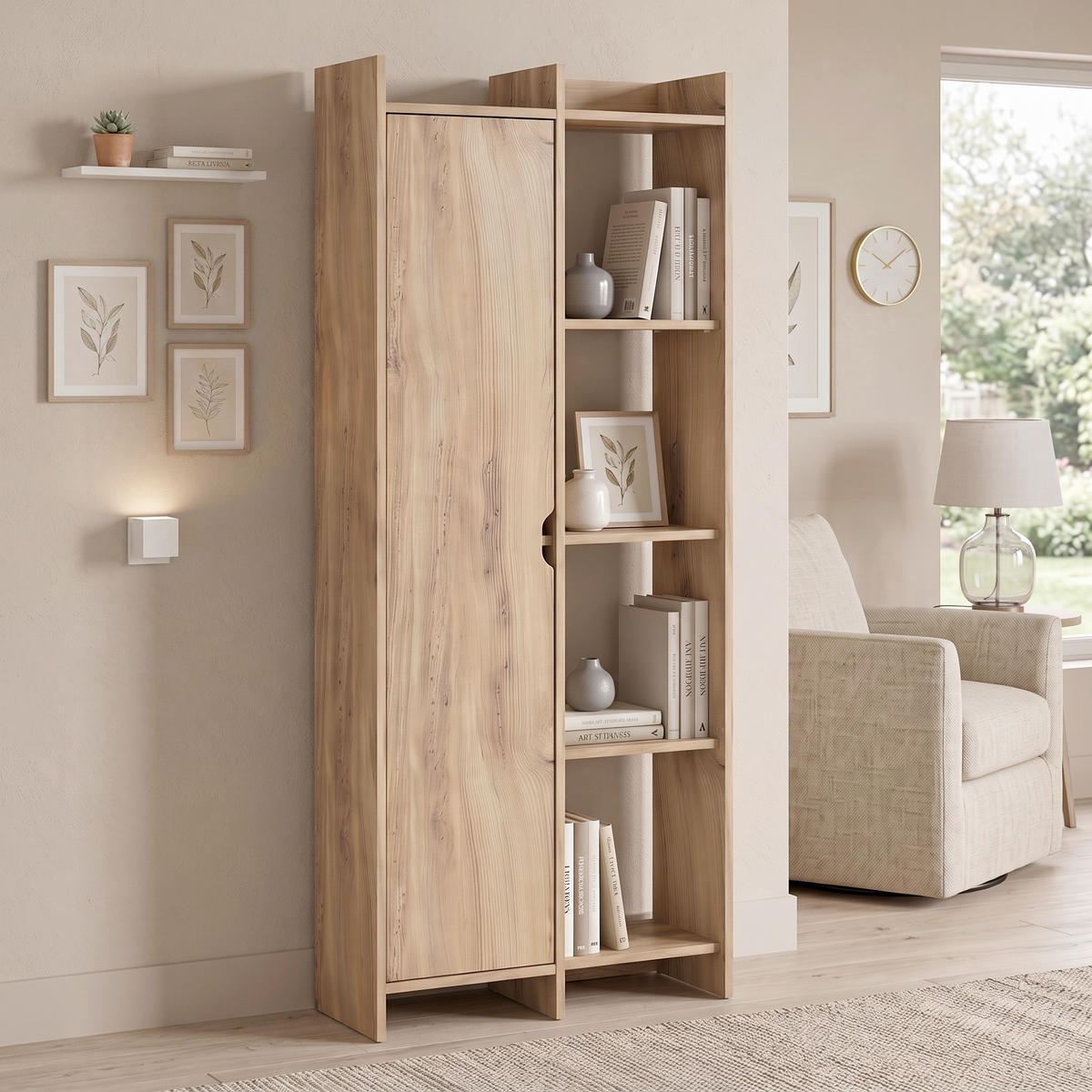 REGAL Nussbaumfarben  - Nussbaumfarben, Design, Holzwerkstoff (70/180/30cm) - Livetastic