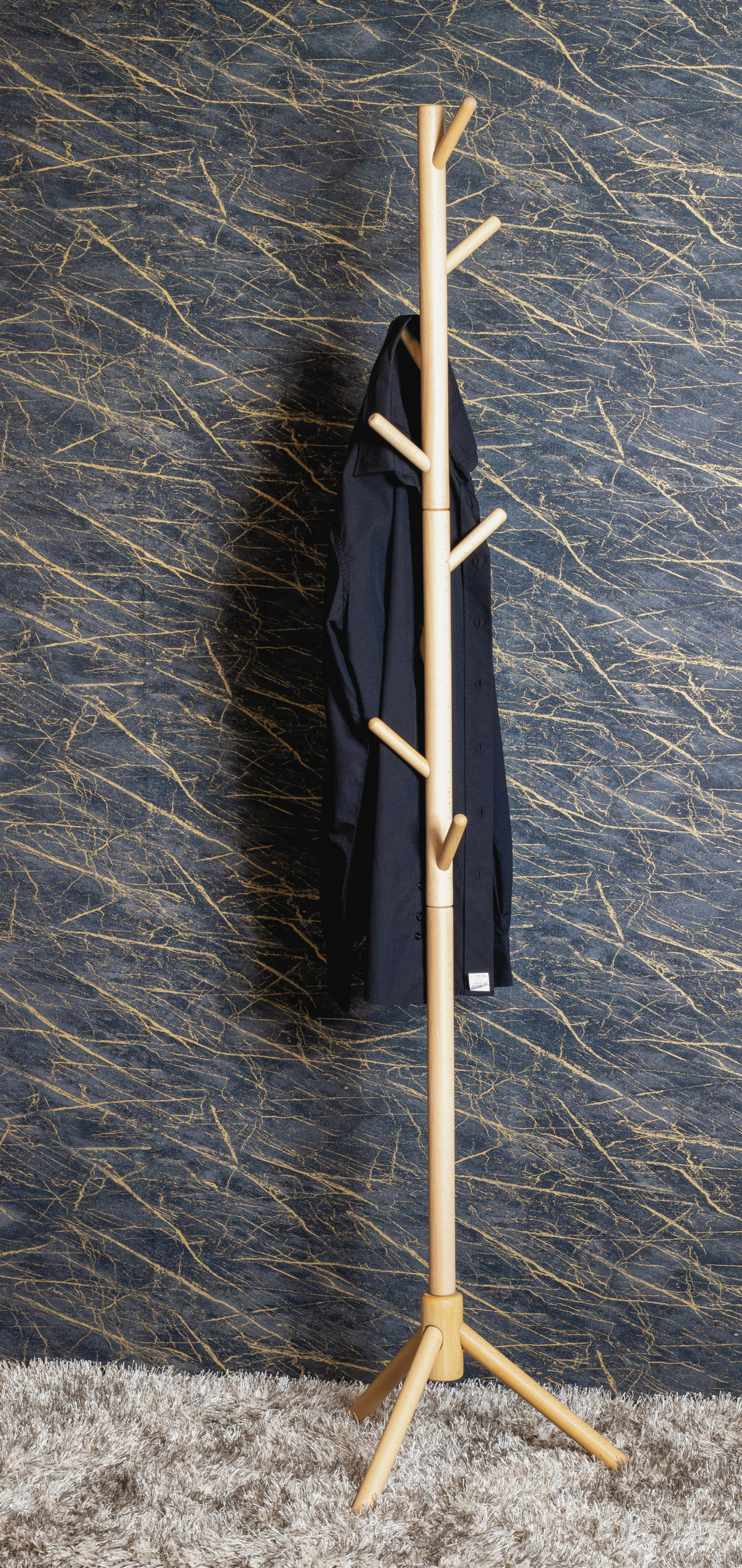 KLEIDERSTÄNDER in Naturfarben 43/174/43 cm   - Naturfarben, KONVENTIONELL, Holz (43/174/43cm)