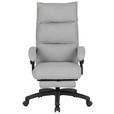 CHEFSESSEL Teddystoff Hellgrau - Hellgrau/Schwarz, Design, Kunststoff/Textil (64,5/112/120/65cm) - Carryhome
