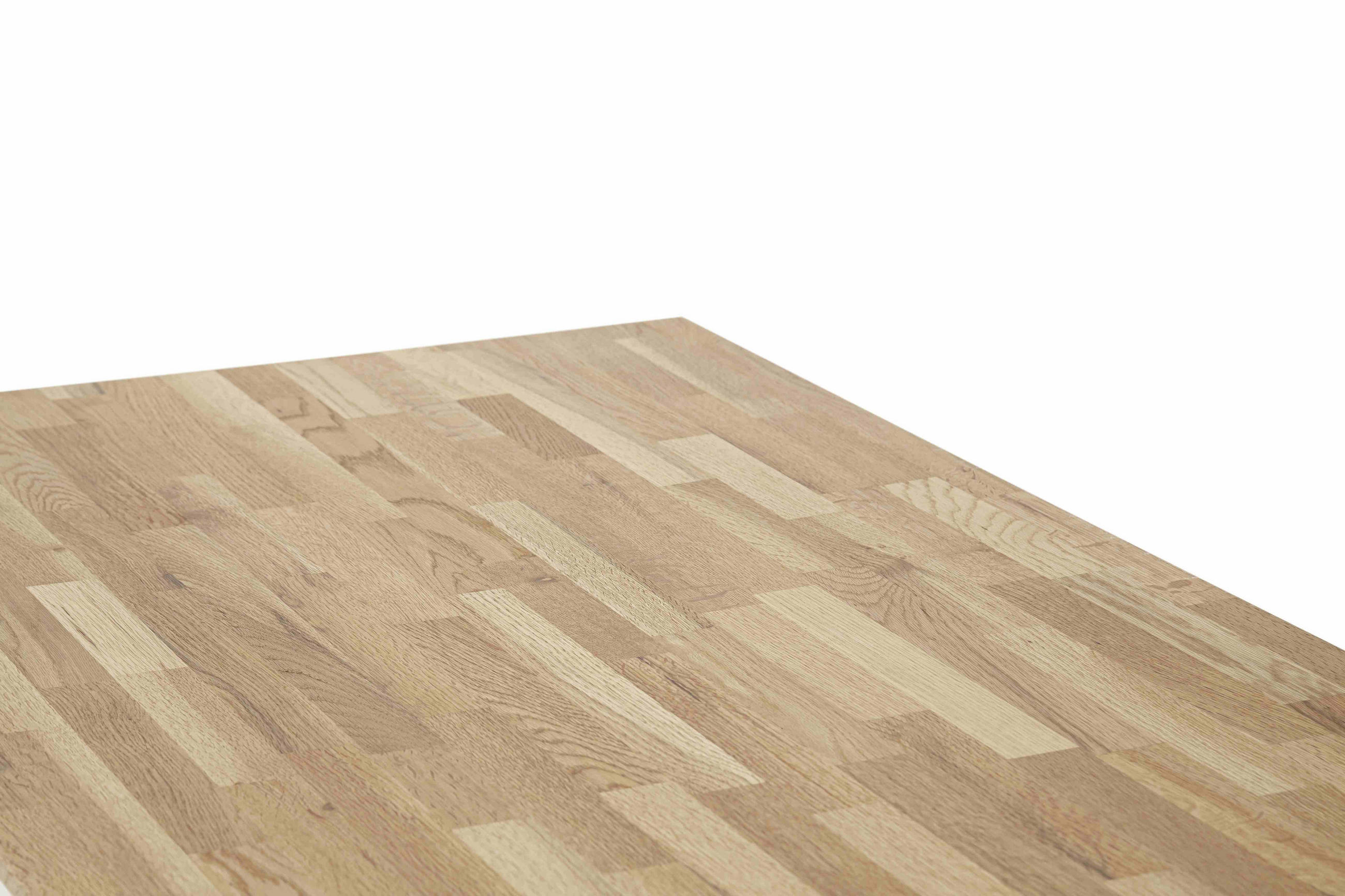 TISCHPLATTE Wildeiche massiv Wildeiche  - Wildeiche, Natur, Holz (140/75/4cm) - Carryhome