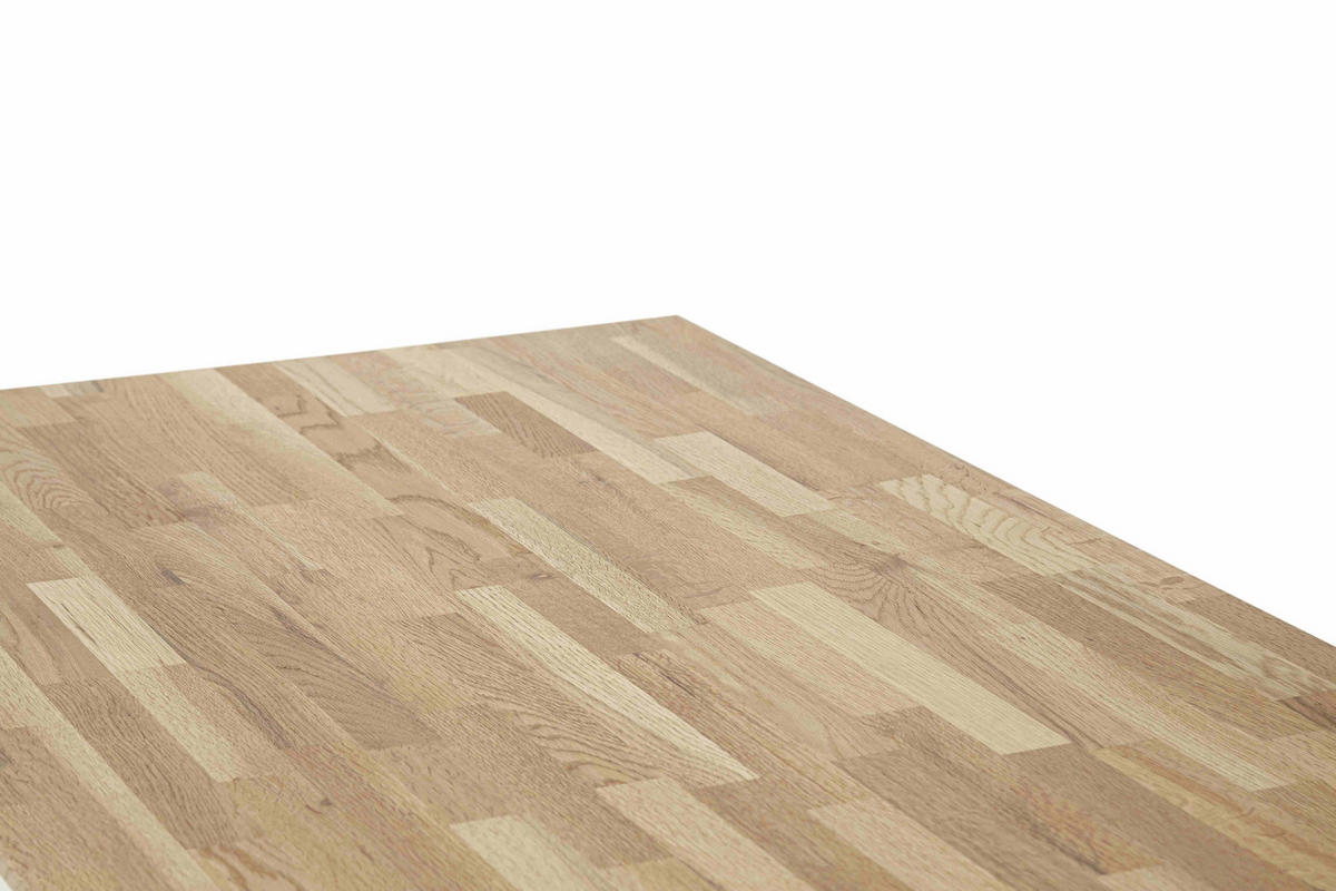 TISCHPLATTE Wildeiche massiv Wildeiche  - Wildeiche, Natur, Holz (180/90/4cm) - Carryhome