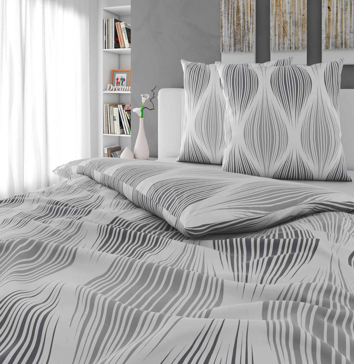 BETTWÄSCHE Satin 200/200 cm  - Grau, Textil (200/200cm) - Novel