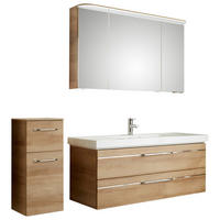 BADEZIMMER 4-teilig  in 153 cm  - Chromfarben/Eichefarben, KONVENTIONELL, Glas/Holzwerkstoff (153cm) - Pelipal