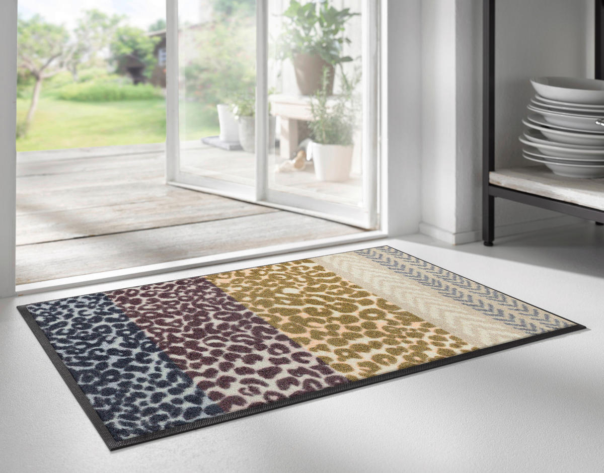 FUßMATTE  50/75 cm  Lila  - Lila, Design, Kunststoff/Textil (50/75cm) - wash+dry