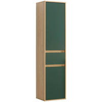 HOCHSCHRANK 40,3/165,1/33,1 cm  - Waldgrün/Eichefarben, Basics, Holzwerkstoff (40,3/165,1/33,1cm) - Stylife