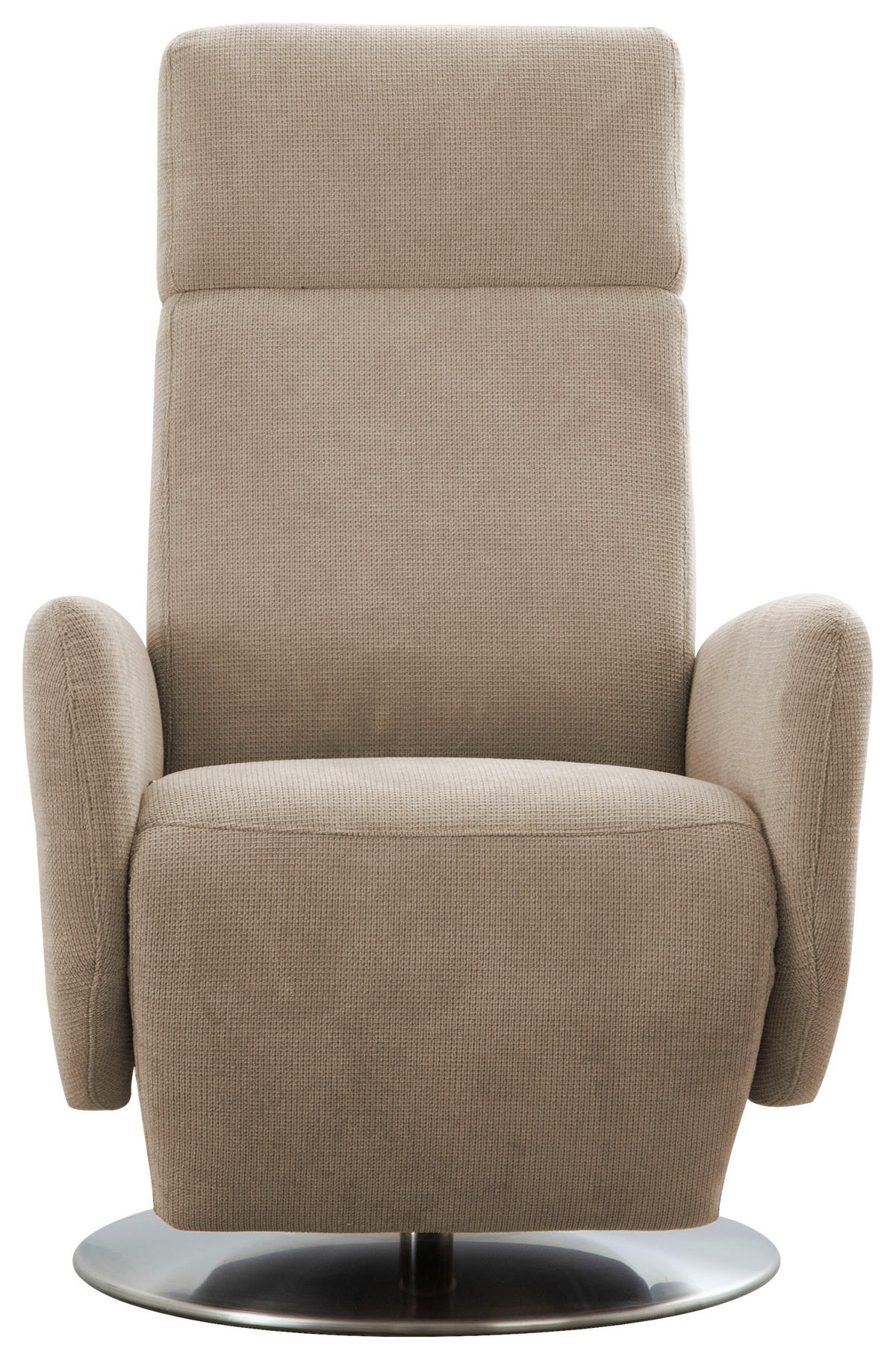 RELAXAČNÉ KRESLO, textil, bahenná hnedá - bahenná hnedá/chrómová, Konventionell, kov/textil (71/110/82cm) - Sit & More
