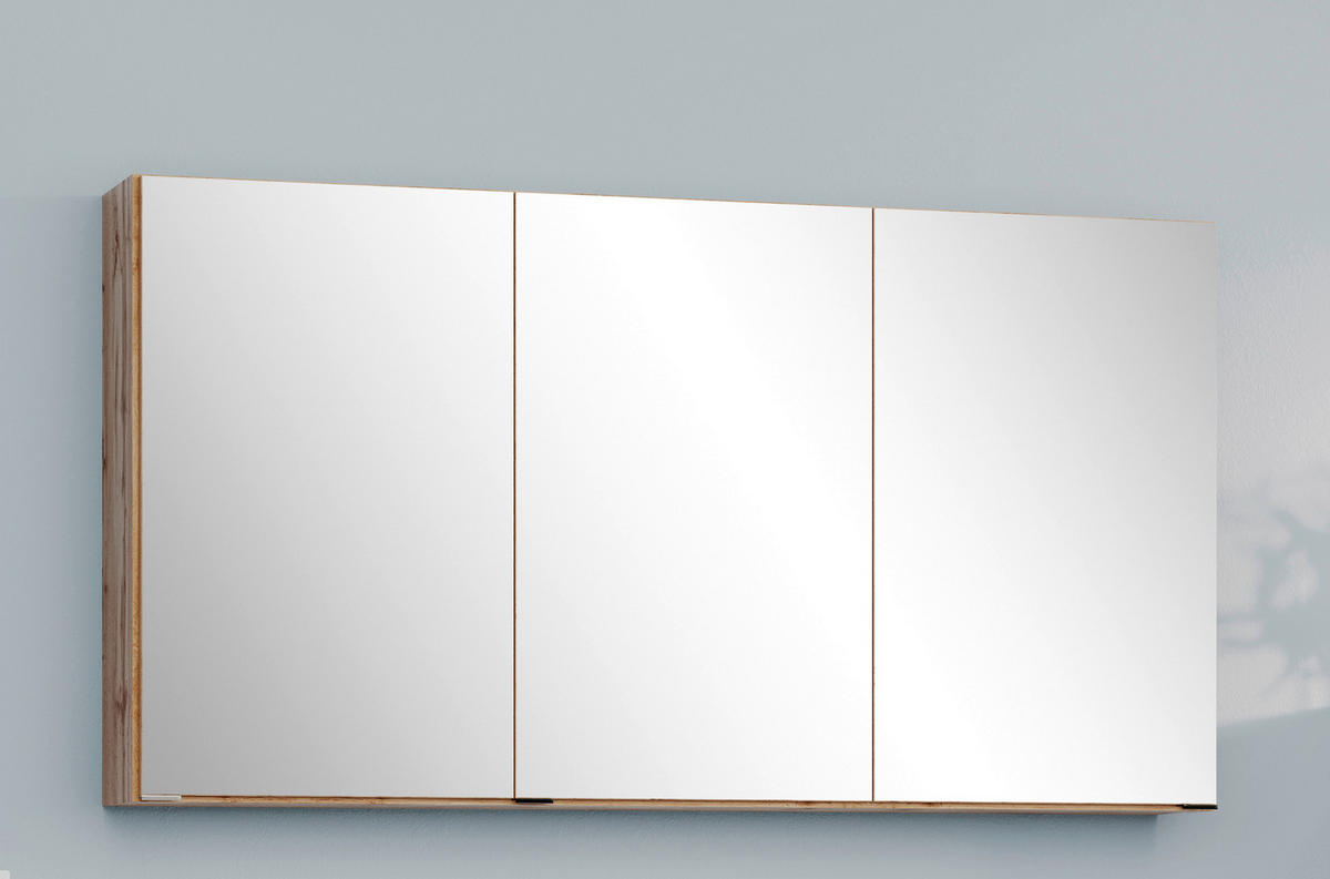SPIEGELSCHRANK 120/64/20 cm  - Eiche Wotan, MODERN, Glas/Holzwerkstoff (120/64/20cm) - Held