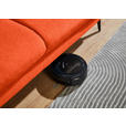 ECKSOFA in Chenille, Mikrofaser Orange  - Schwarz/Orange, Design, Textil/Metall (157/299cm) - Dieter Knoll