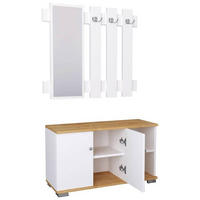 HALLMÖBEL 2 delar  i 90/132/33 cm  - honungsek/vit, Modern, trämaterial (90/132/33cm) - MID.YOU