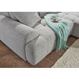 Ecksofa mit Funktion Greige Flachgewebe Zierkissen, Rückenkissen, Bettkasten, Schlaffunktion, Rücken echt, Liegefläche im Originalstoff  - Greige/Schwarz, KONVENTIONELL, Kunststoff/Textil (277/190cm) - Carryhome