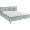 POLSTERBETT 180/200 cm,  in Hellblau,  - Eichefarben/Hellblau, KONVENTIONELL, Holz/Textil (180/200cm) - SetOne by Musterring