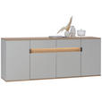 SIDEBOARD 205,6/80/42 cm  - Eichefarben/Hellgrau, Design, Holz/Holzwerkstoff (205,6/80/42cm) - Dieter Knoll