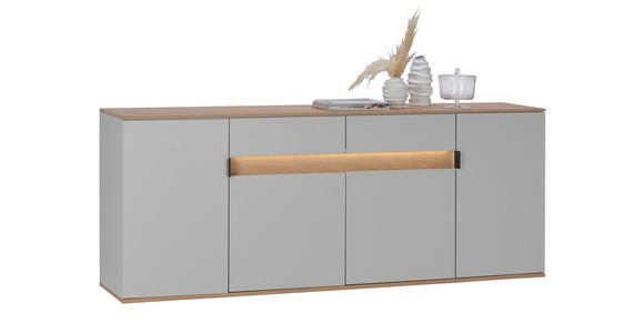 SIDEBOARD 205,6/80/42 cm  - Eichefarben/Hellgrau, Design, Holz/Holzwerkstoff (205,6/80/42cm) - Dieter Knoll