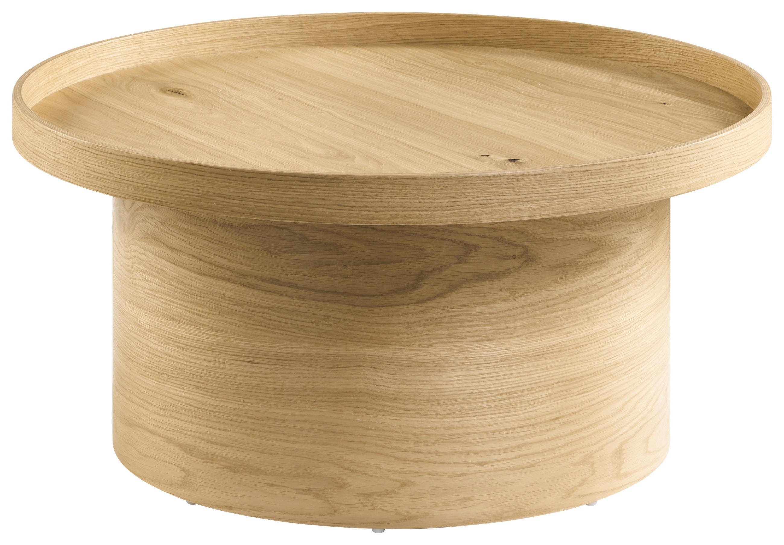 COUCHTISCH JUSTB! Wildeiche furniert 75/75/36 cm rund Eichefarben  - Eichefarben, Design, Holz (75/75/36cm) - Musterring