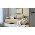 SCHLAFSOFA in Chenille Beige  - Beige/Schwarz, KONVENTIONELL, Kunststoff/Textil (201/72/98cm) - Carryhome