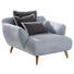 BIG SESSEL in Textil Dunkelgrau, Hellblau - Dunkelgrau/Naturfarben, Design, Holz/Textil (120 85 150cm) - Carryhome BIG SESSEL in Textil Dunkelgrau, Hellblau - Dunkelgrau/Naturfarben, Design, Holz/Textil (120 85 150cm) - Carryhome